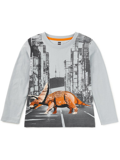 Pearl Blue Dino In Seoul Graphic Tee
