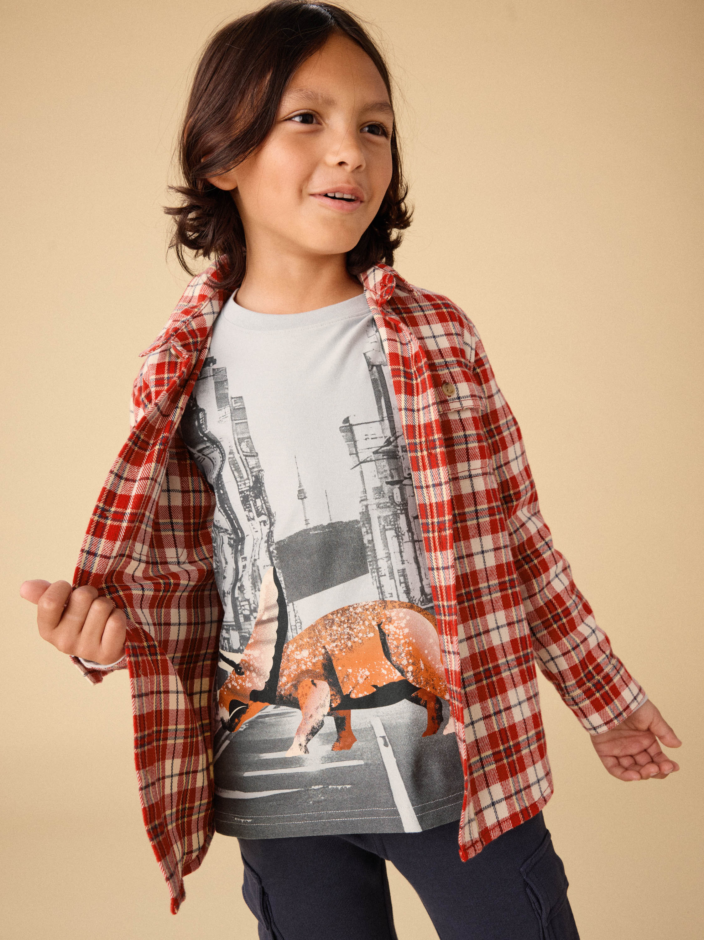 Pearl Blue Dino In Seoul Graphic Tee — gallery photo 5