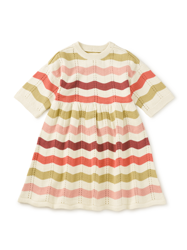 Wavy Stripe Sweater Dress