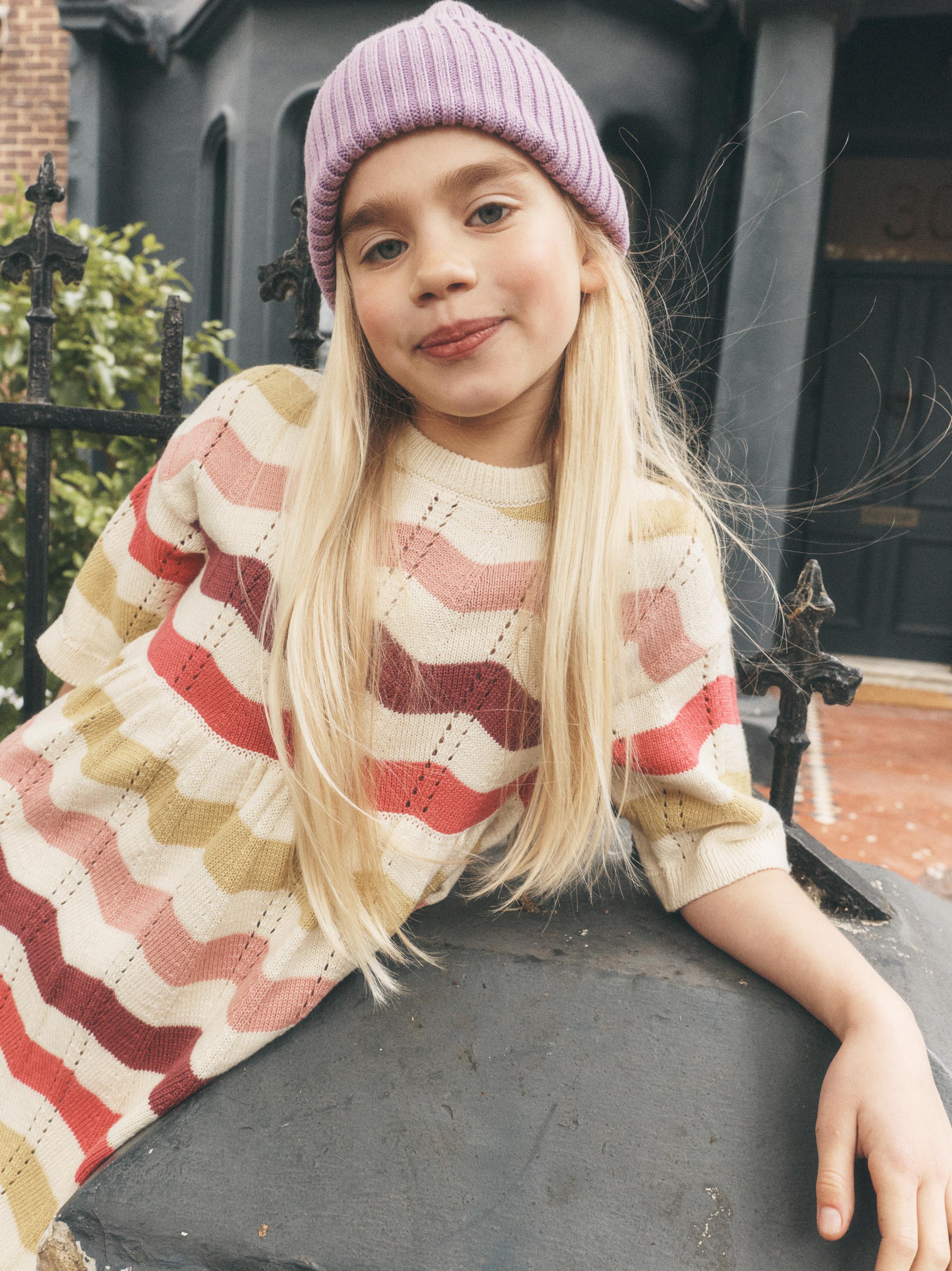 Wavy Stripe Sweater Dress — gallery photo 5