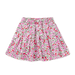 Pleated Jersey Floral Skirt