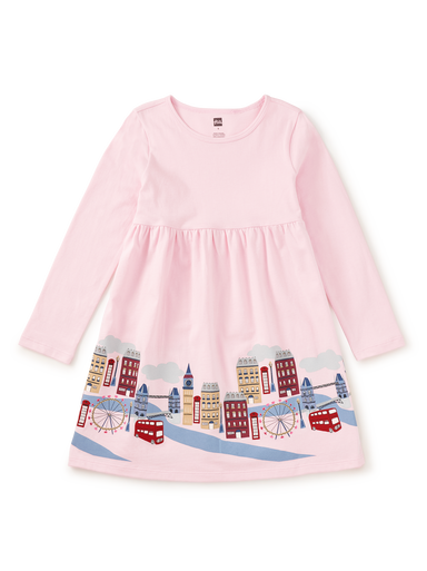 Pink Lady London Cityscape Skirted Dress 26F12334