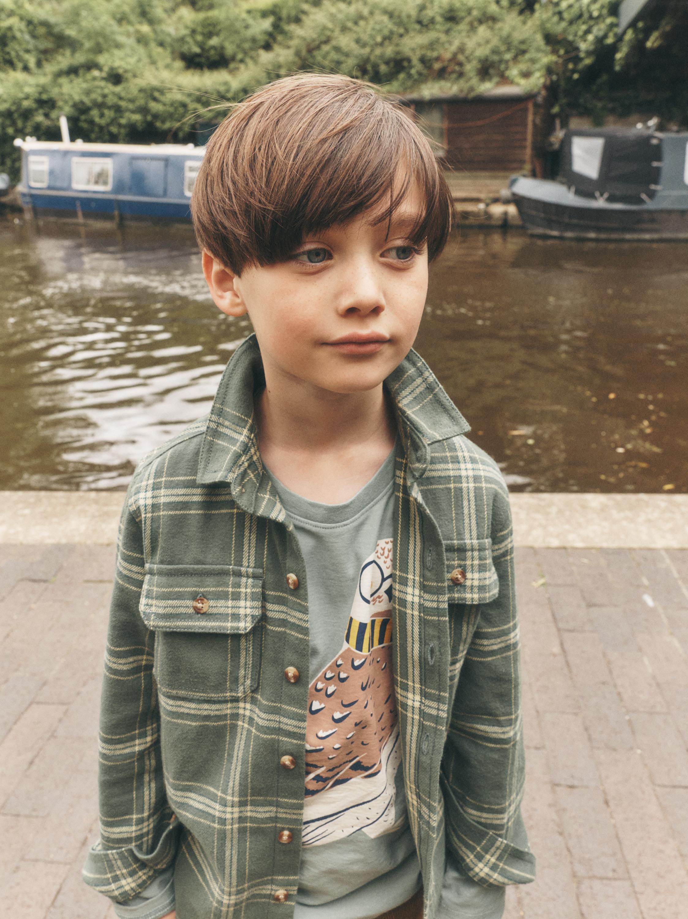 Sherwood Plaid Flannel Button Up Shirt — gallery photo 5