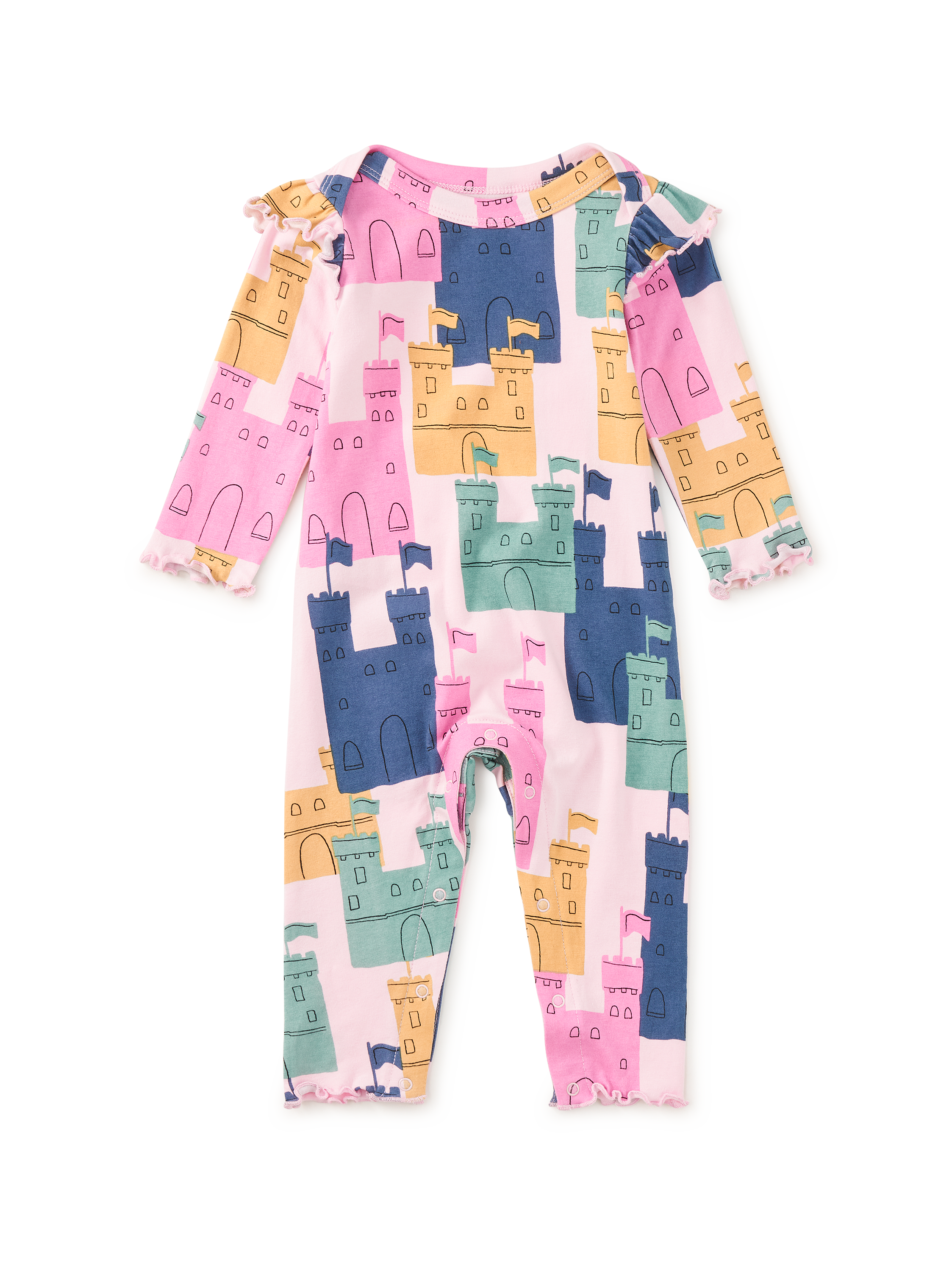 Dover Castles Ruffle Shoulder Baby Romper
