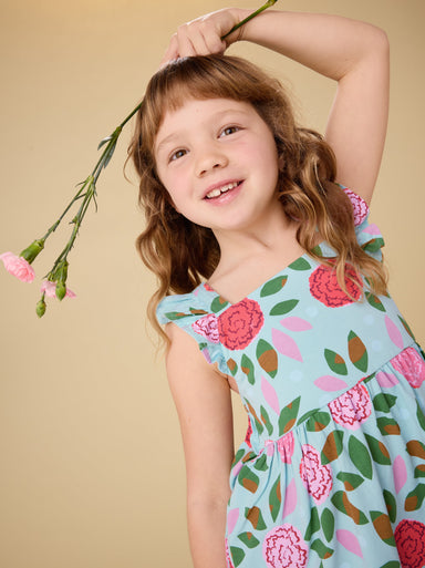 Spinning Carnations Ruffle Strap Dress — gallery photo 2