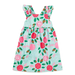 Spinning Carnations Ruffle Strap Dress