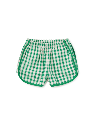 Garden Party Check Woven Dolphin Shorts