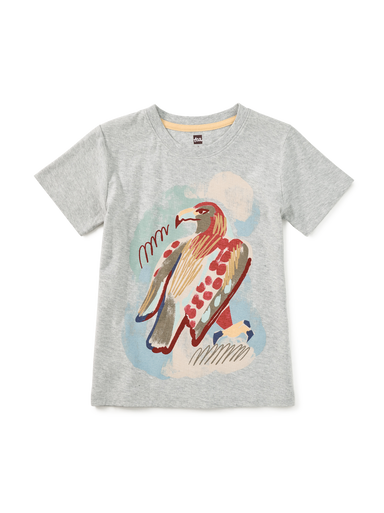 Medium Heather Grey Golden Eagle Graphic Tee