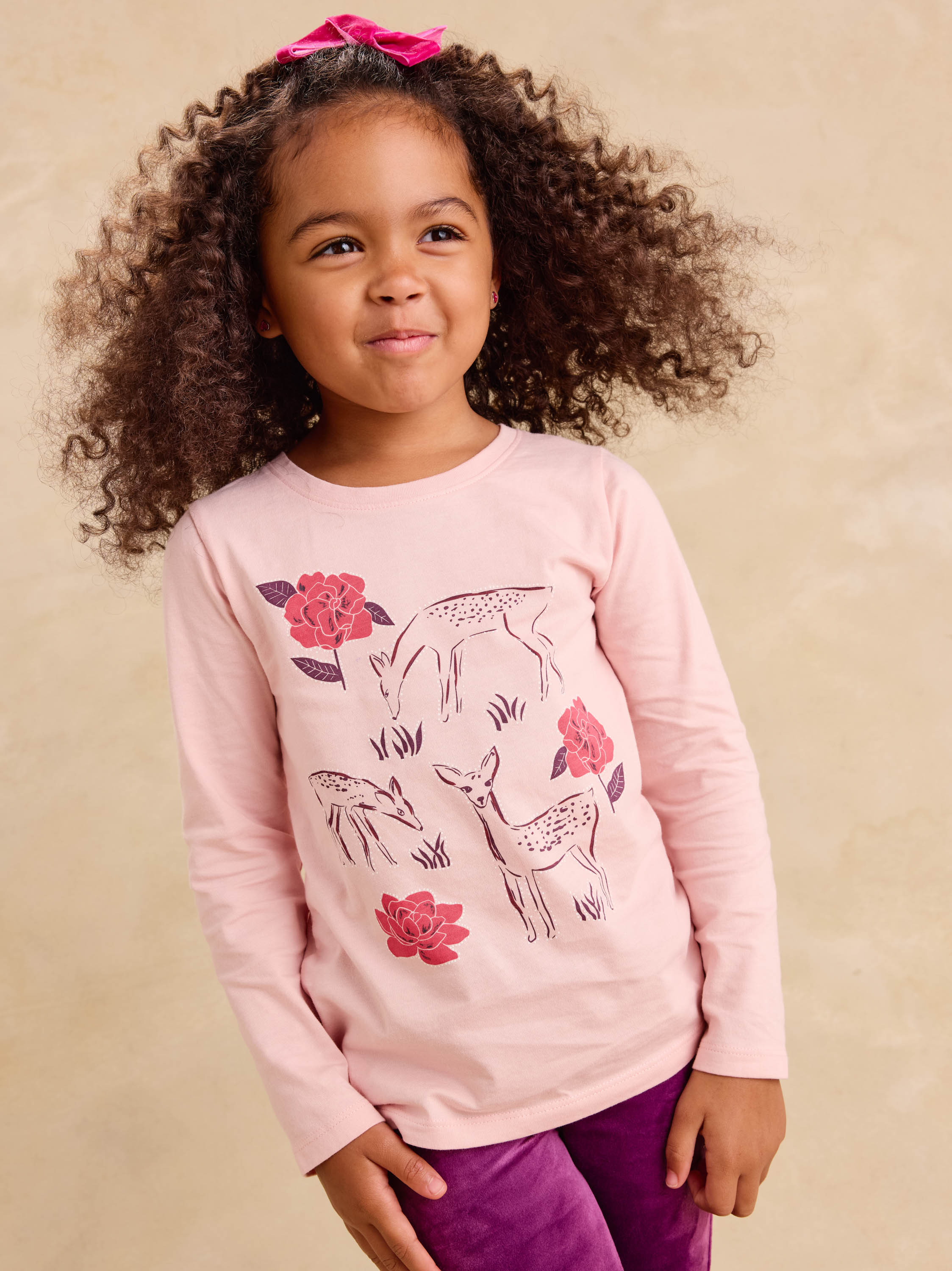 Apple Blossom Deer & Rose Graphic Tee — gallery photo 2
