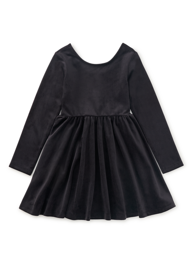 Jet Black Velour Ballet Dress — main product photo