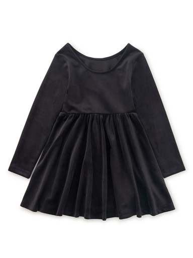 Jet Black Velour Ballet Dress — gallery photo 2