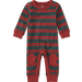 Sangria Stripe Knee Patch Baby Romper — main product photo