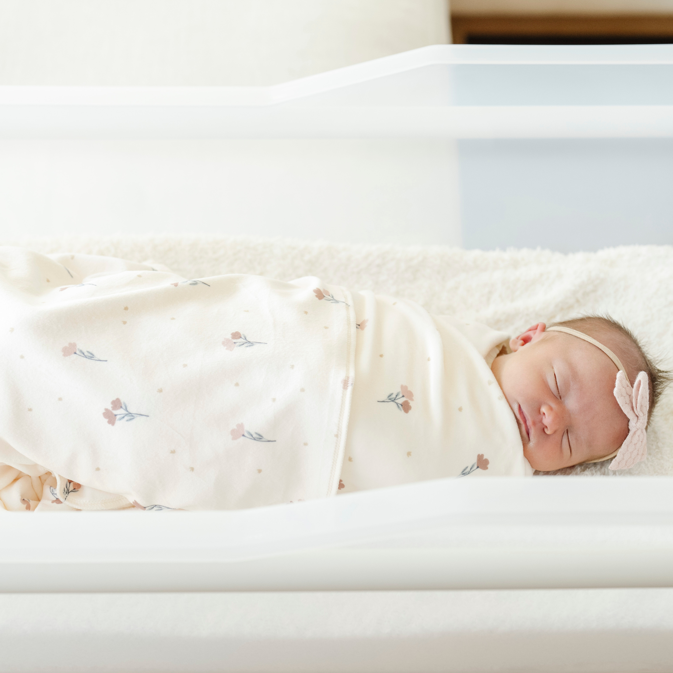 Floral Minky Stretch Luxe Swaddle — main product photo