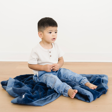 Navy Receiving Lush Blanket