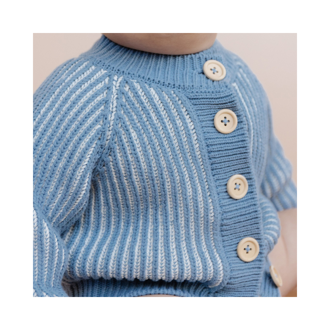 Brioche Dusty Blue Cardigan