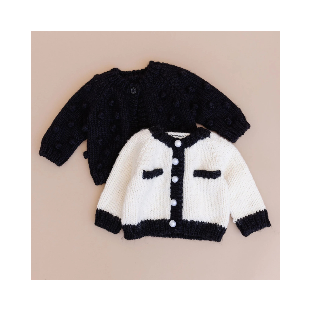 Cream Black Pearl Coco Cardigan