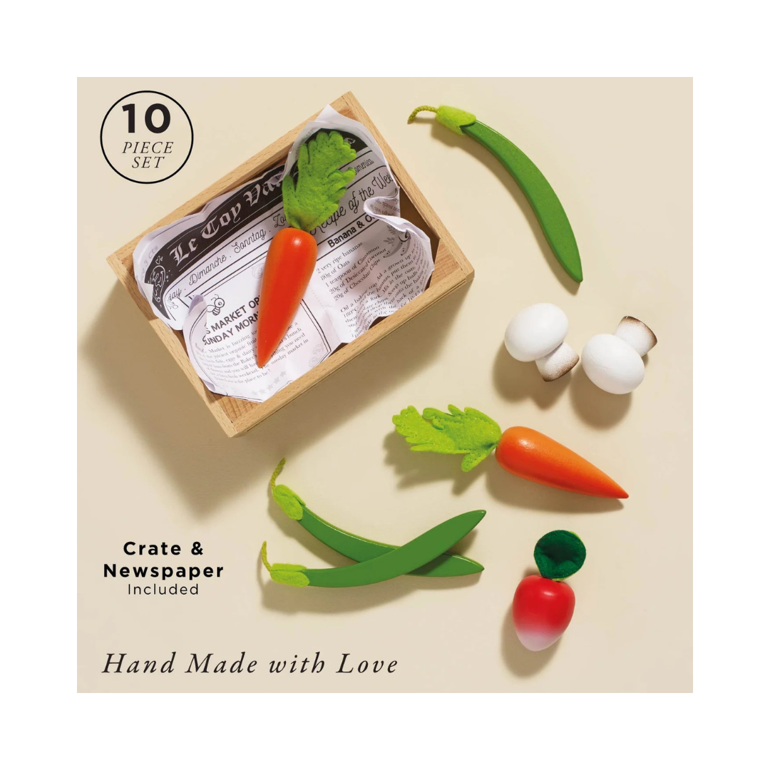 Harvest Vegetables Wooden Market Crate