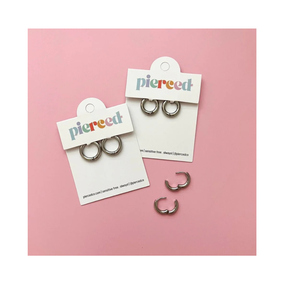 Silver Huggies Earrings 10mm