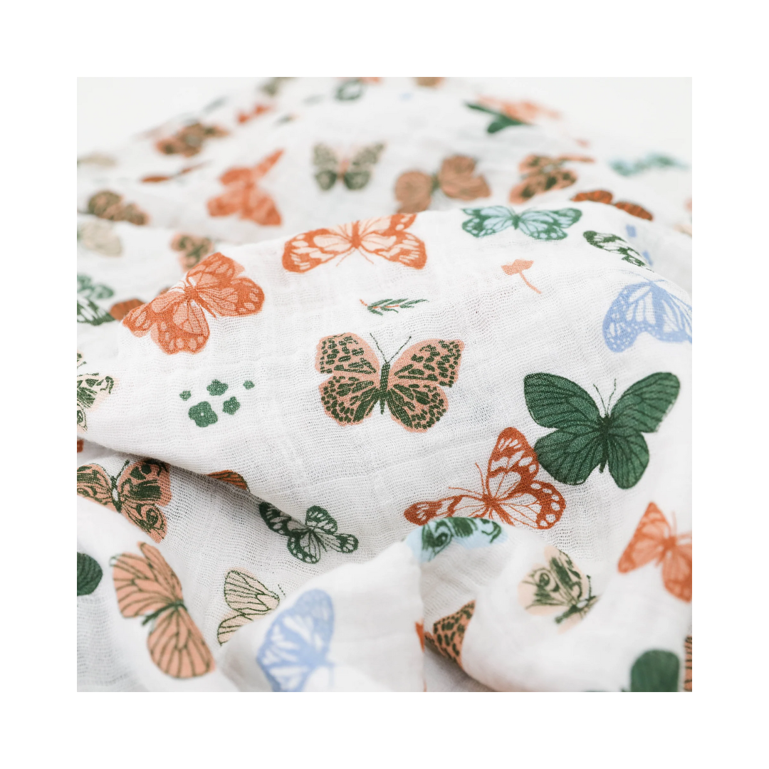 Cotton Muslin Swaddle Butterlies