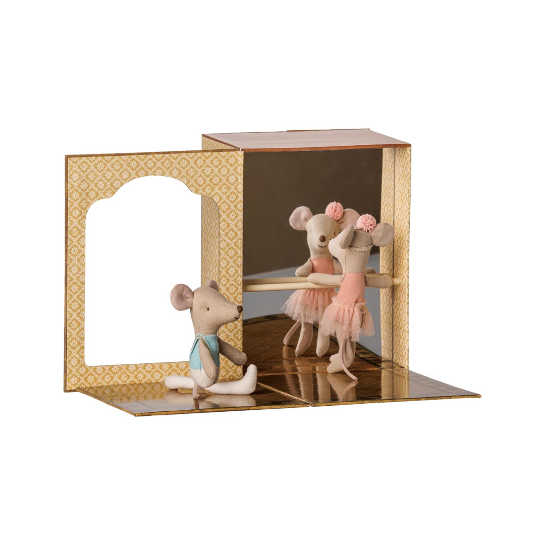 Ballet Mice in Dance Studio, Little Sister and Brother