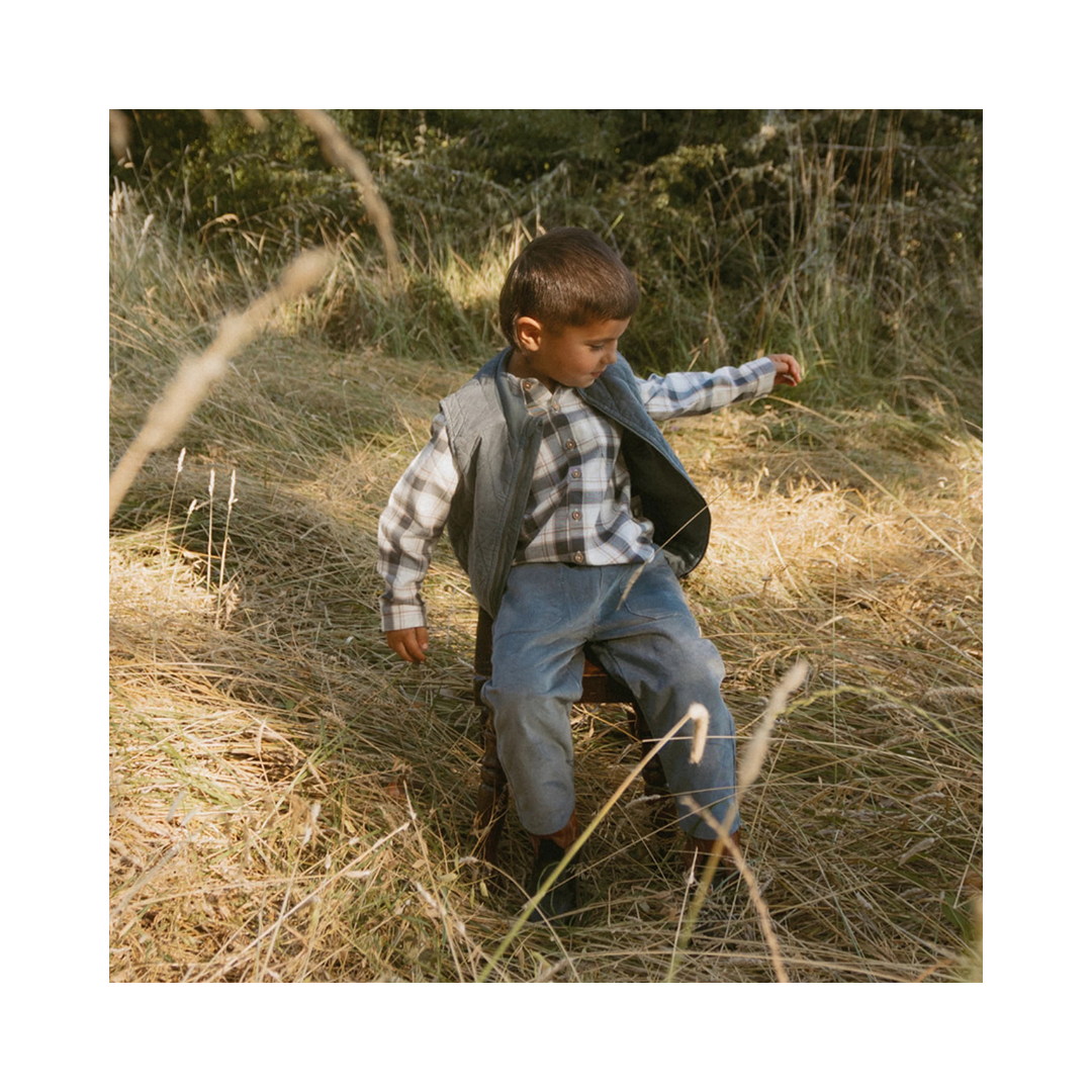 Plaid Checks Collared Long Sleeve Shirt