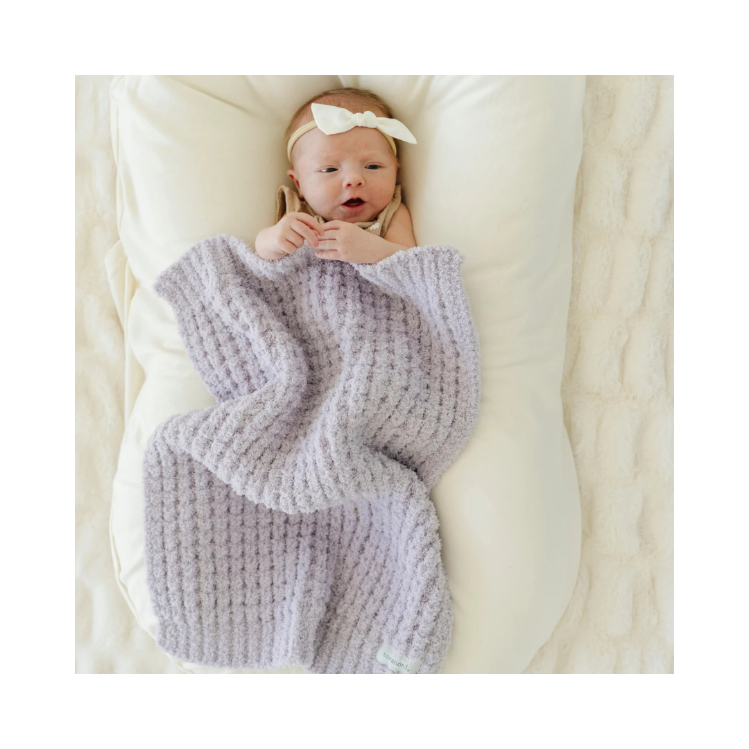 Wisteria Waffle Knit Mini Blanket 15x20