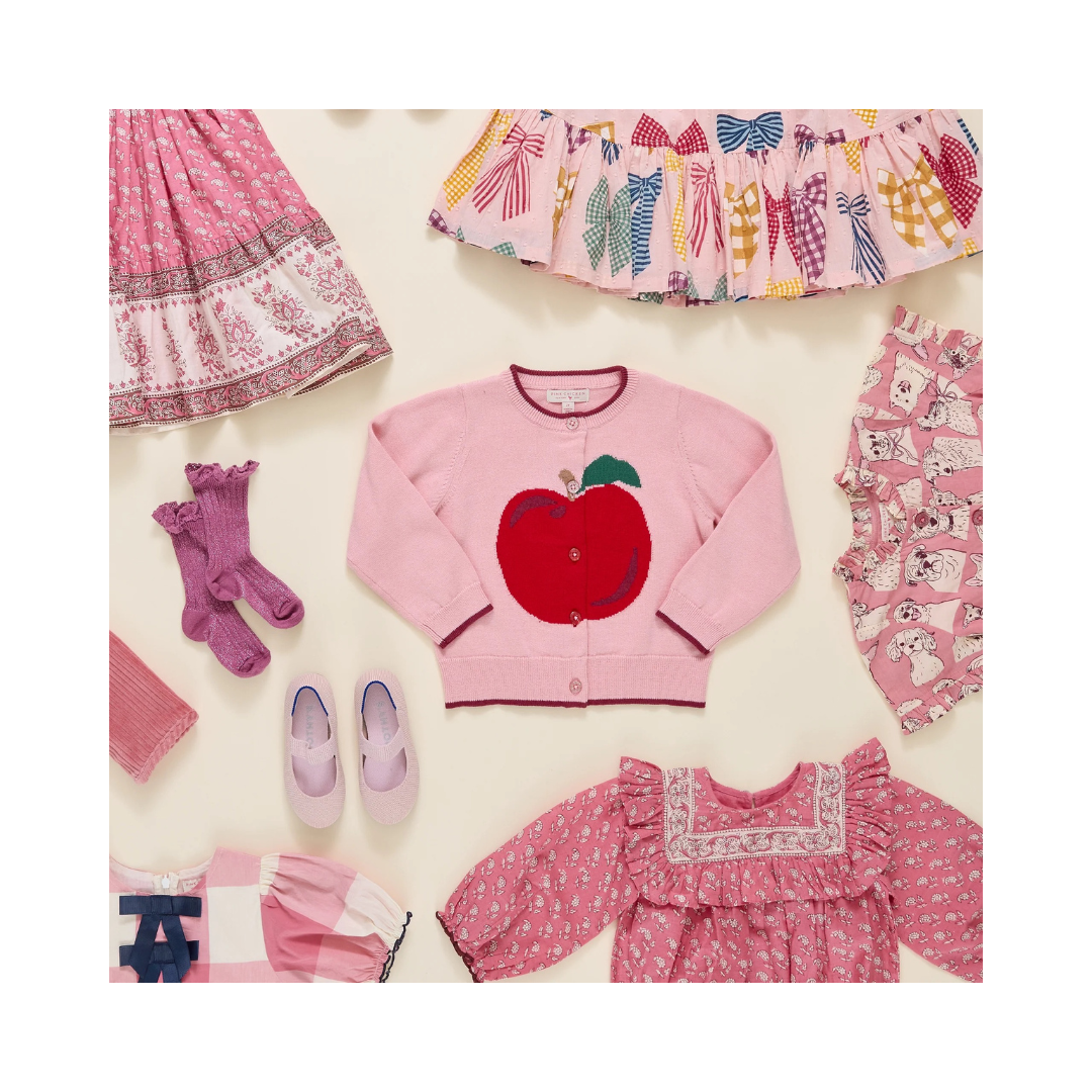 Crisp Apple Cardigan Sweater