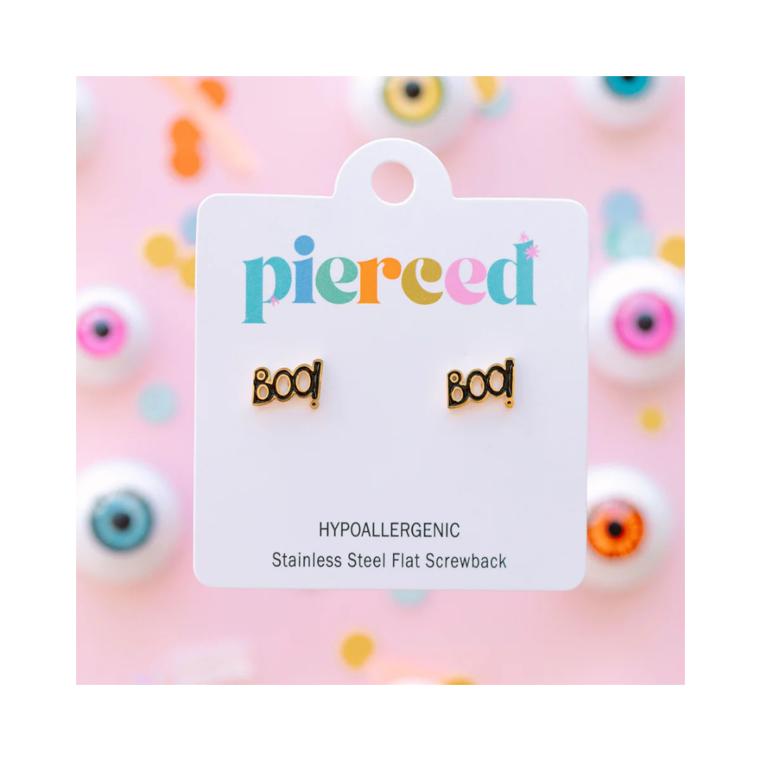Boo! Screw Back Earring