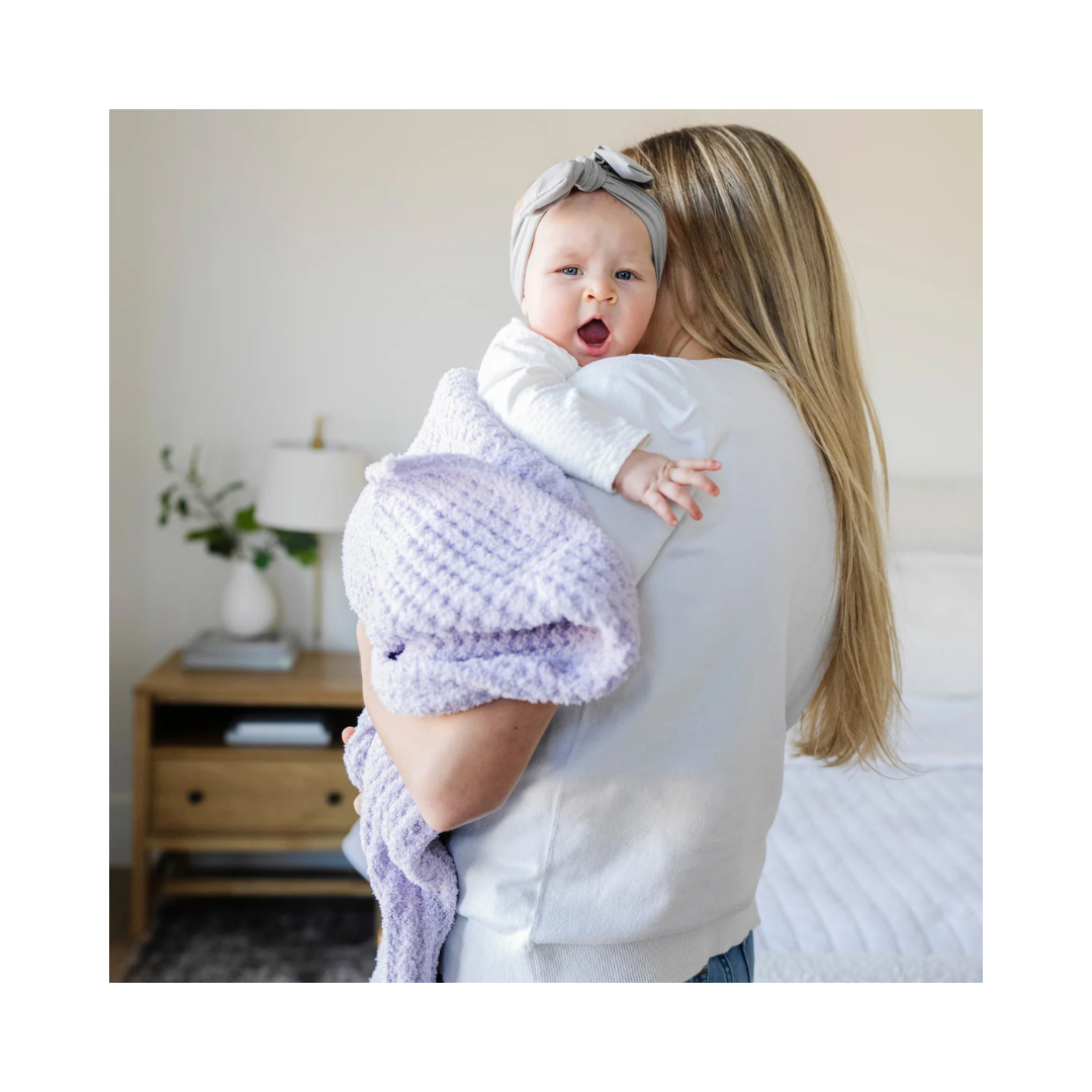 Wisteria Waffle Knit Receiving Blanket 30x40