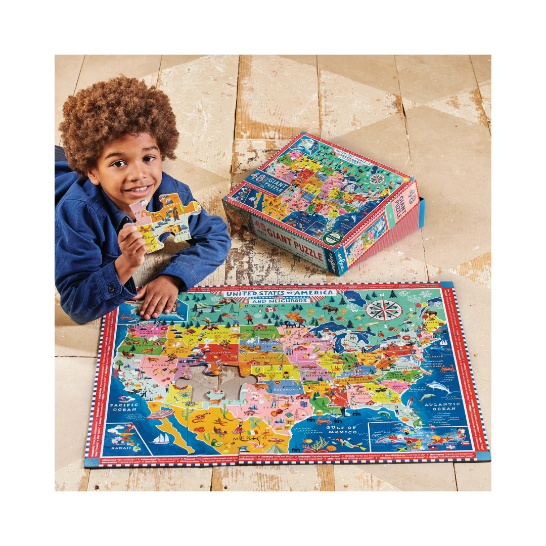 USA Map 48 Piece Giant Puzzle
