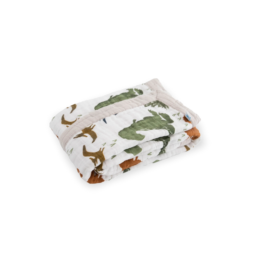 Cotton Muslin Dino Friends Quilt