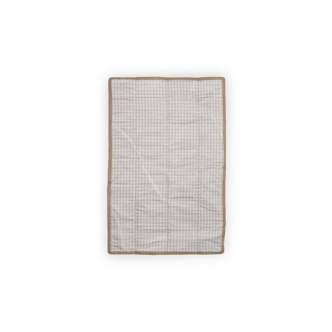 Beige Buffalo Check Outdoor Blanket 5' x 7'