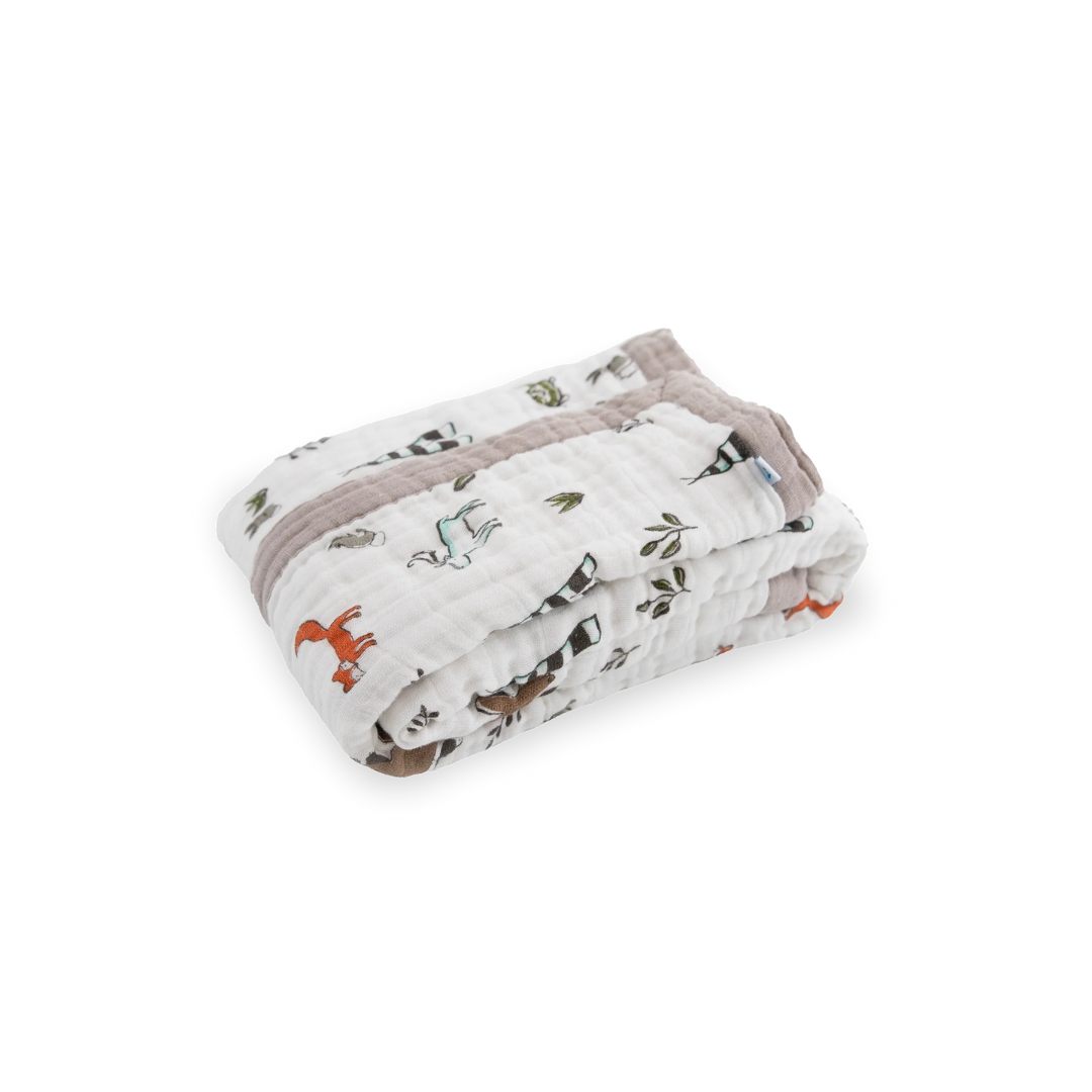 Forest Friends Cotton Muslin Quilt 30x40