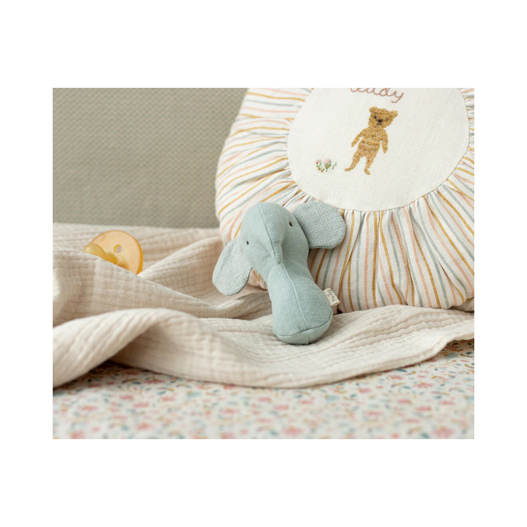 Lullaby Friends Elephant Rattle, Light Dusty Blue