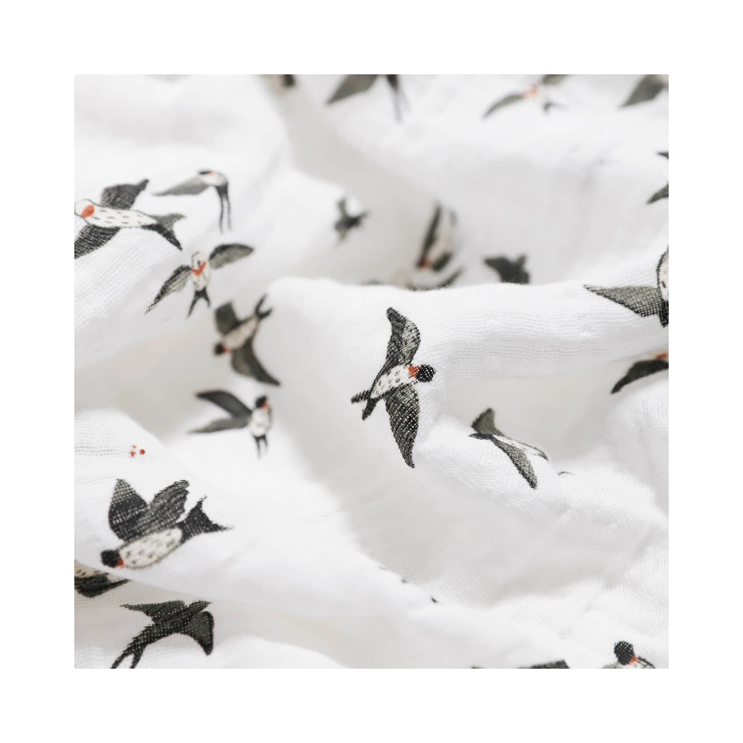 Swallows Cotton Muslin Swaddle 47x47