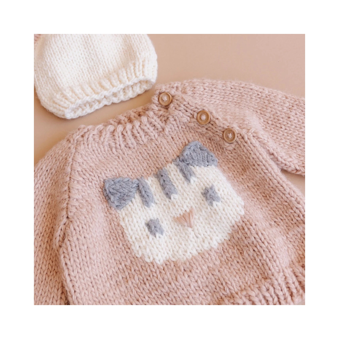 Rose Cat Pullover Sweater