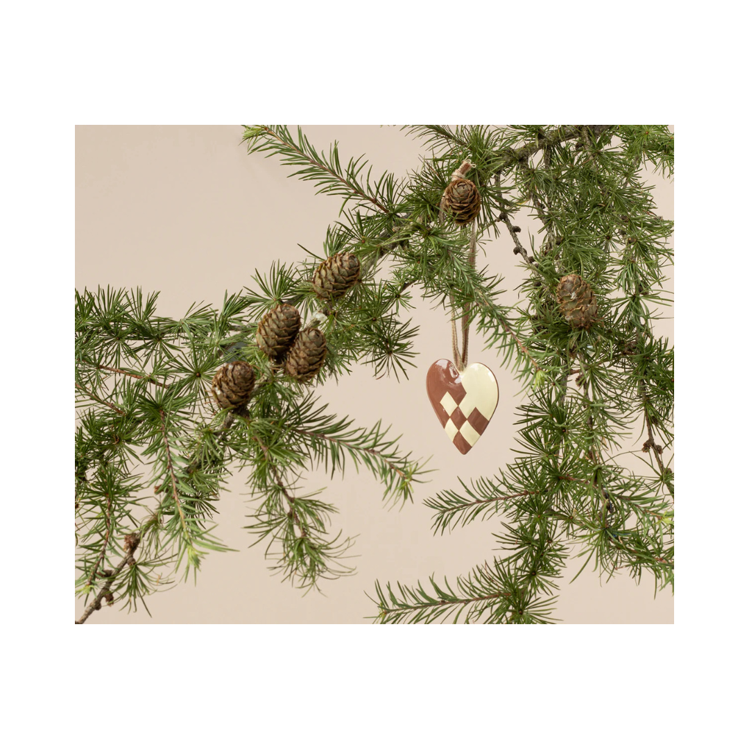 Small Metal Heart Ornament, Light Purple