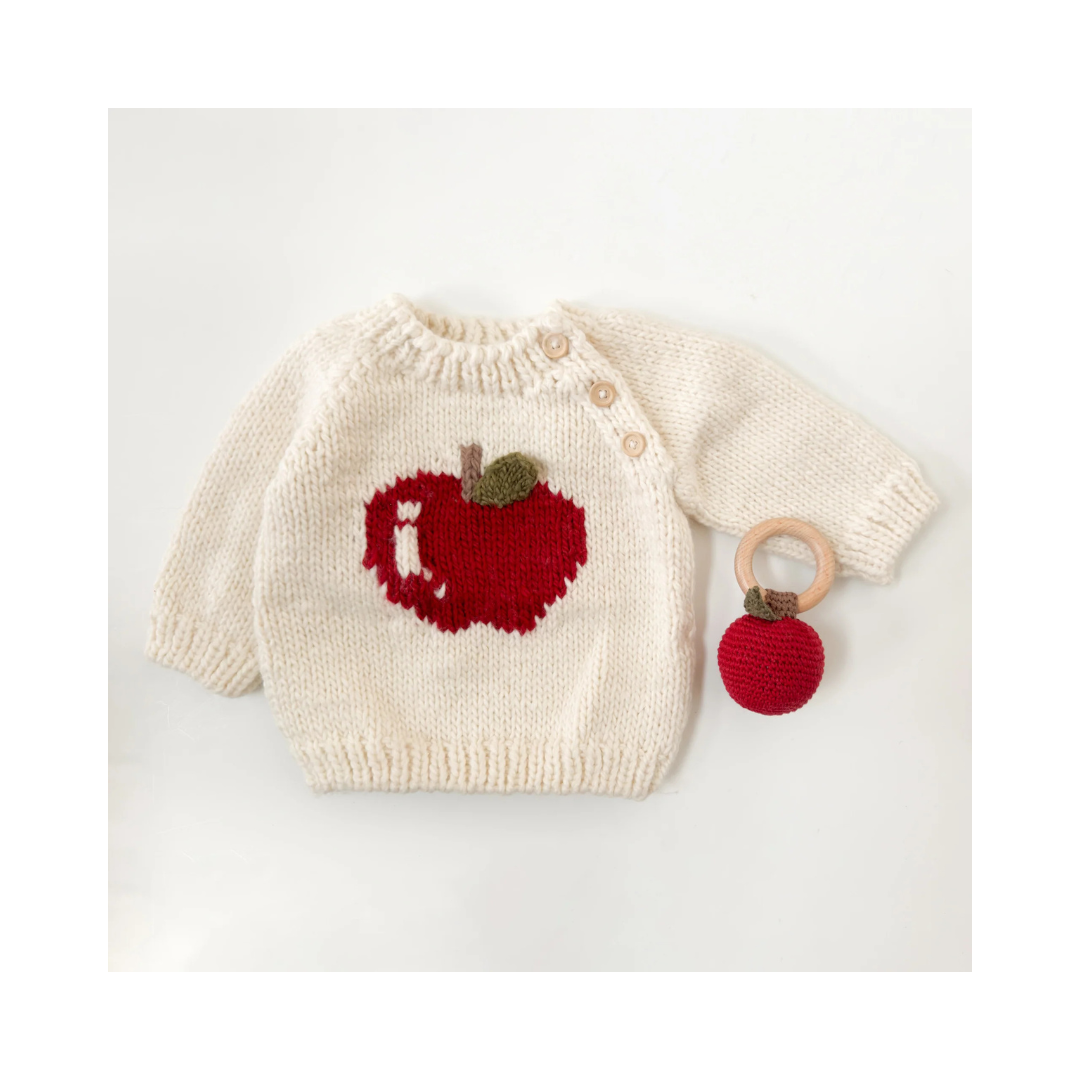 Apple Crochet Rattle Teether