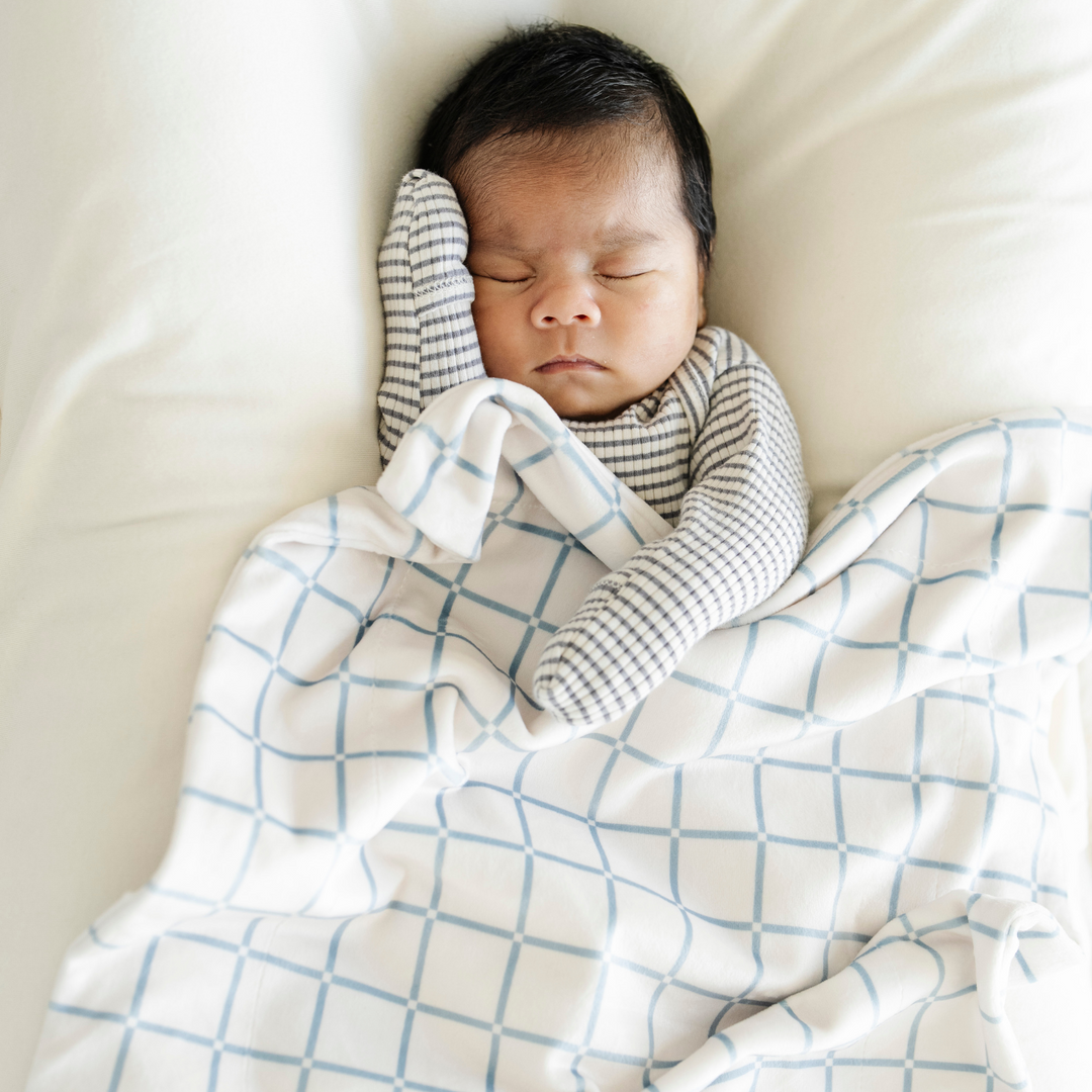 Grid Minky Stretch Mini Blanket