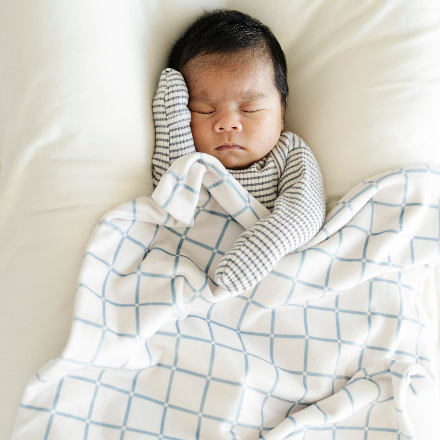 Grid Minky Stretch Mini Blanket