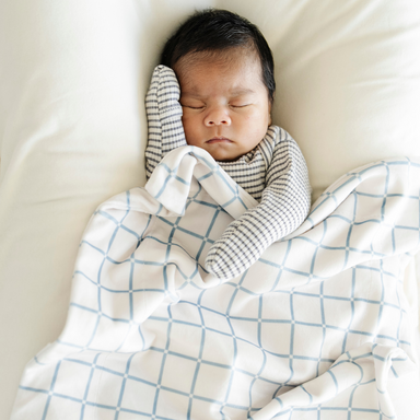 Grid Minky Stretch Mini Blanket