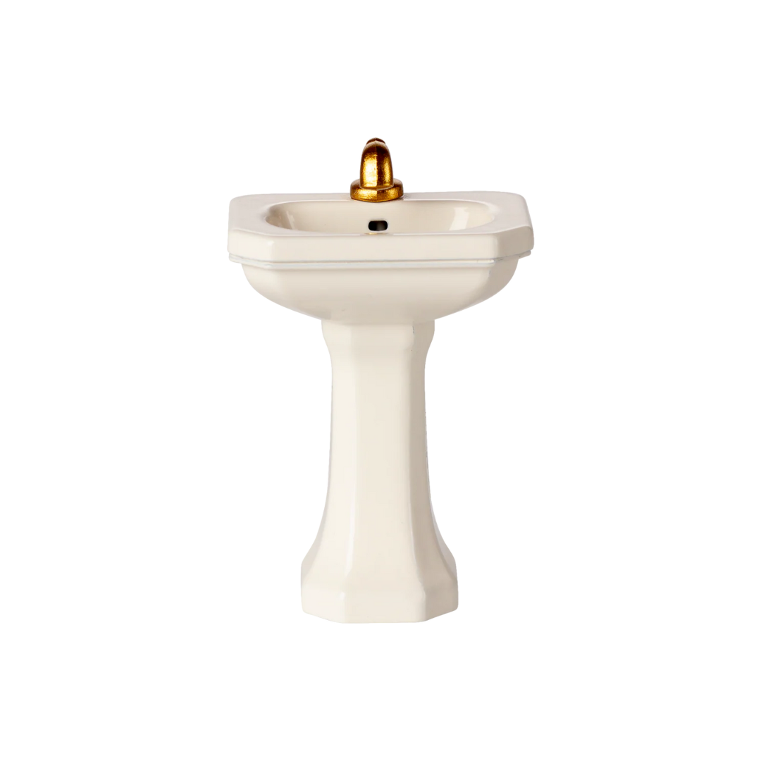 Mouse Bathroom Sink, Off White