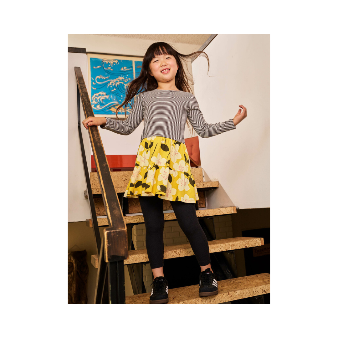 Plum Blossom Tiered Skirted Twirl Dress