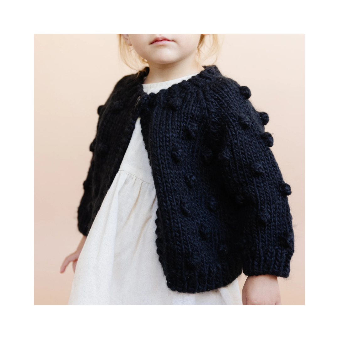 Black Popcorn Cardigan