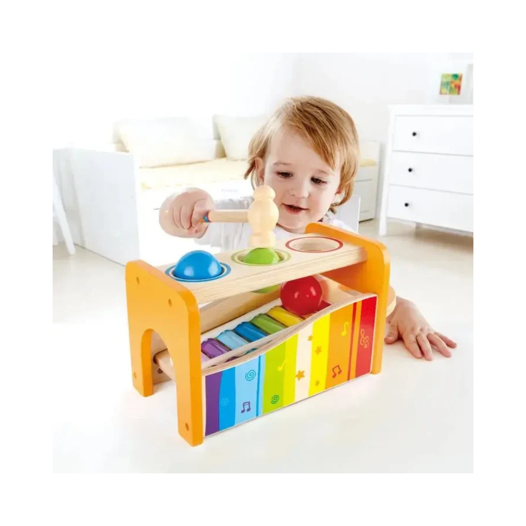 Hape Pound & Tap Bench with Slide Out Xylophone