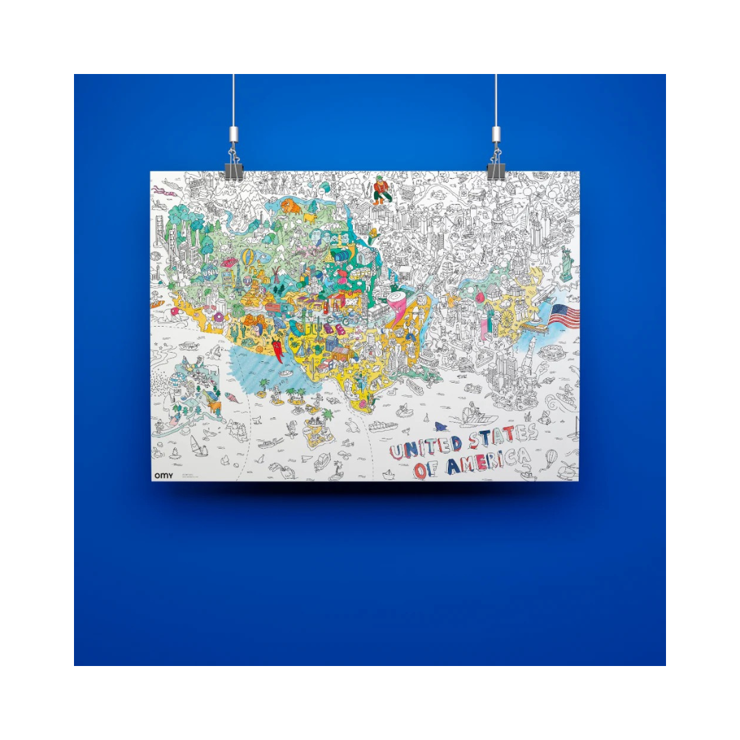 USA Giant Coloring Poster