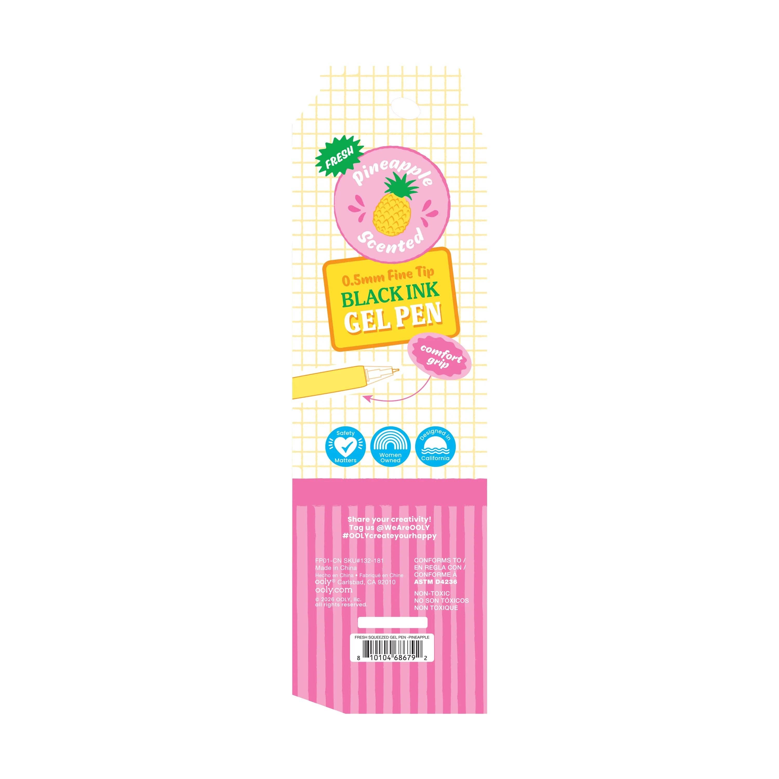 Fresh Squeezed Black Ink Scented Gel Pens - Display of 24