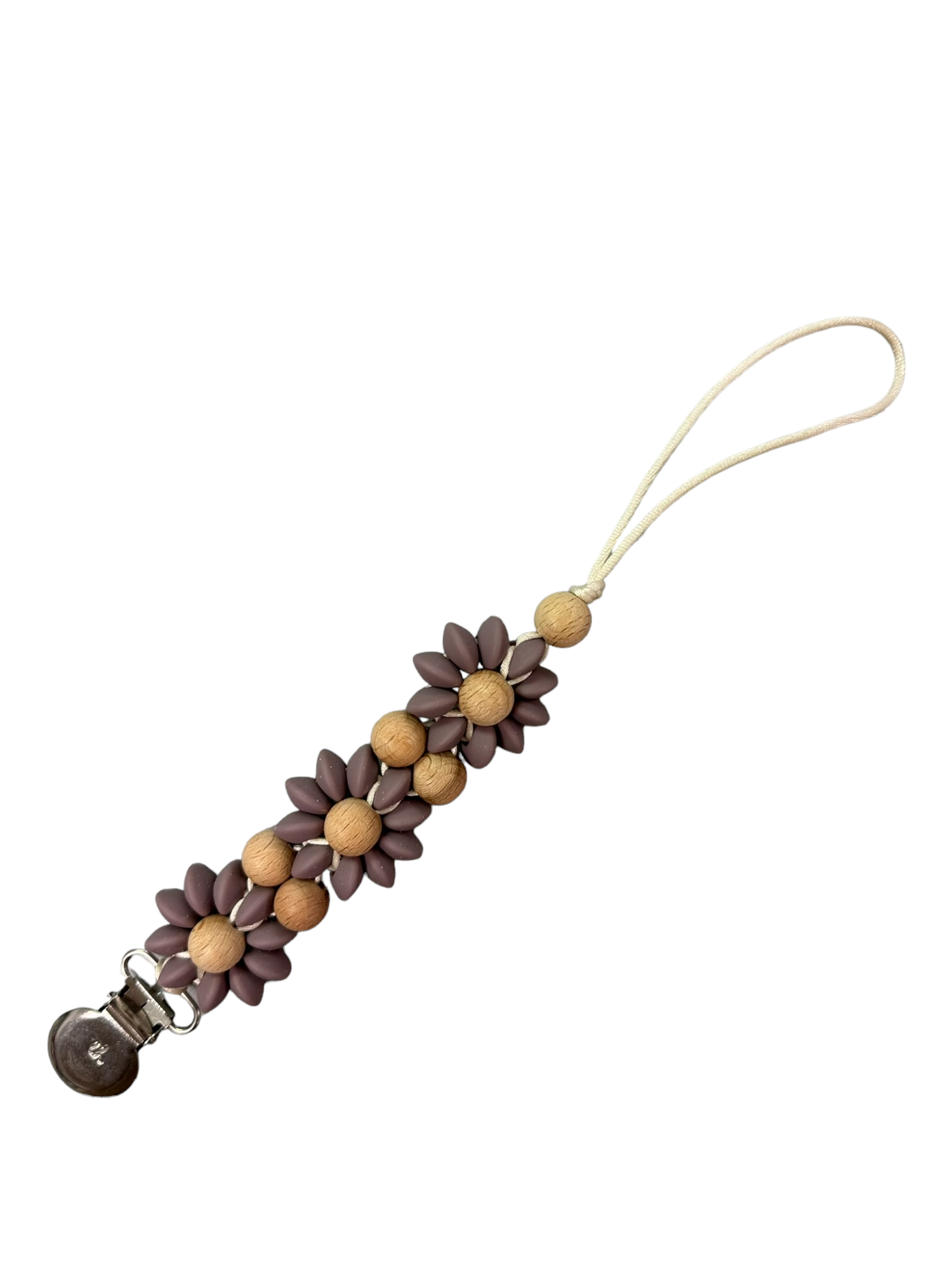 Olivia Paci/Toy Clip Beech Wood & Silicone: Misty Rose