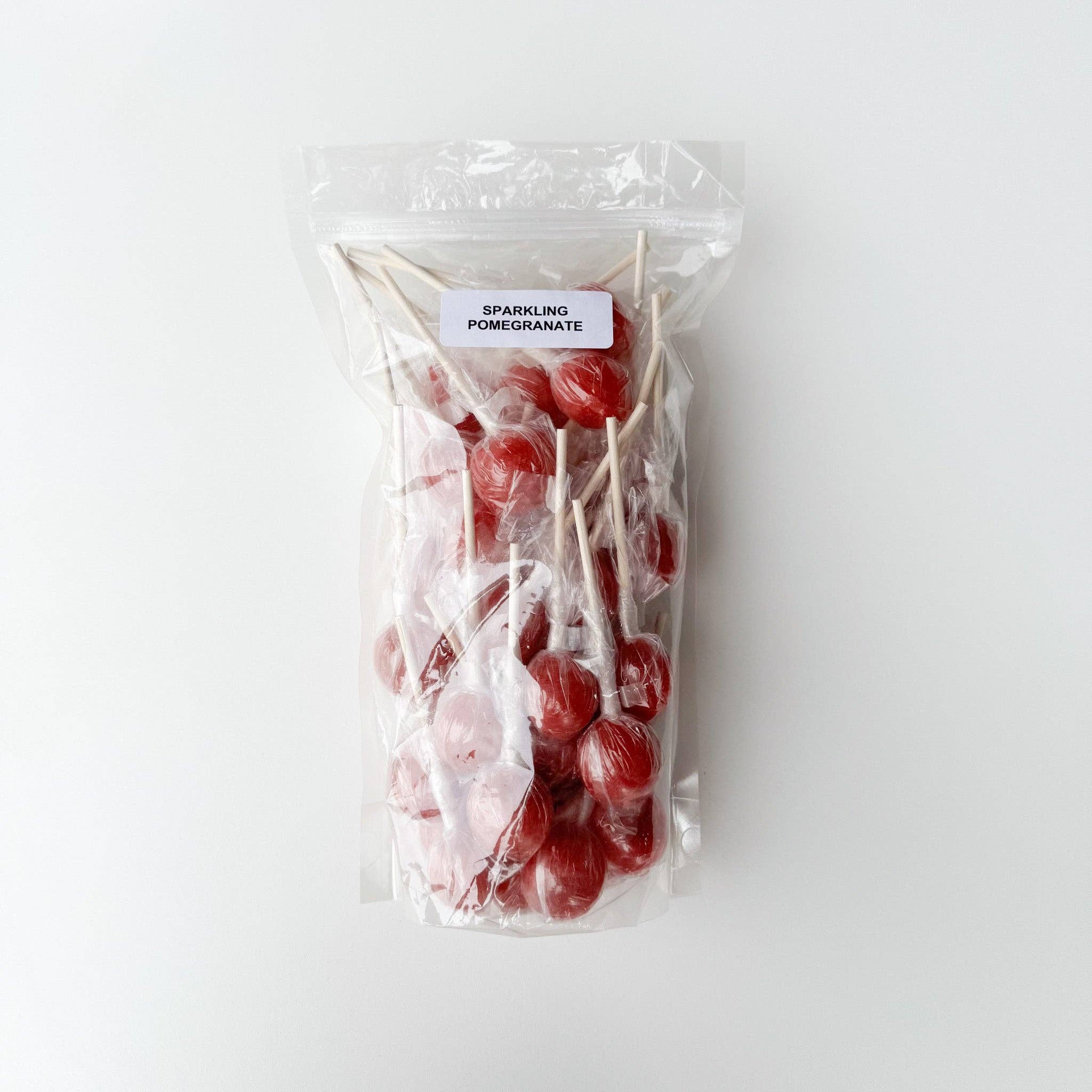 Large Lollies: Sparkling Pomegranate Lollipop Candy: 144 ct Bulk Case: Individually Wrapped