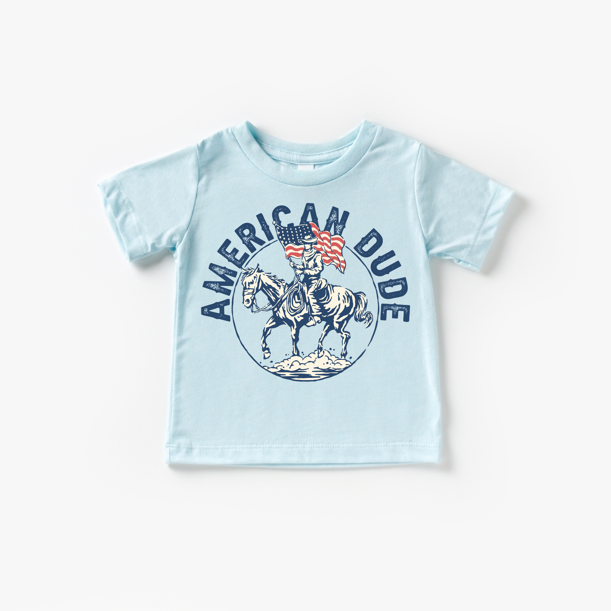 American Dude Boy 4th of July Kids Shirt : Grey / 2T